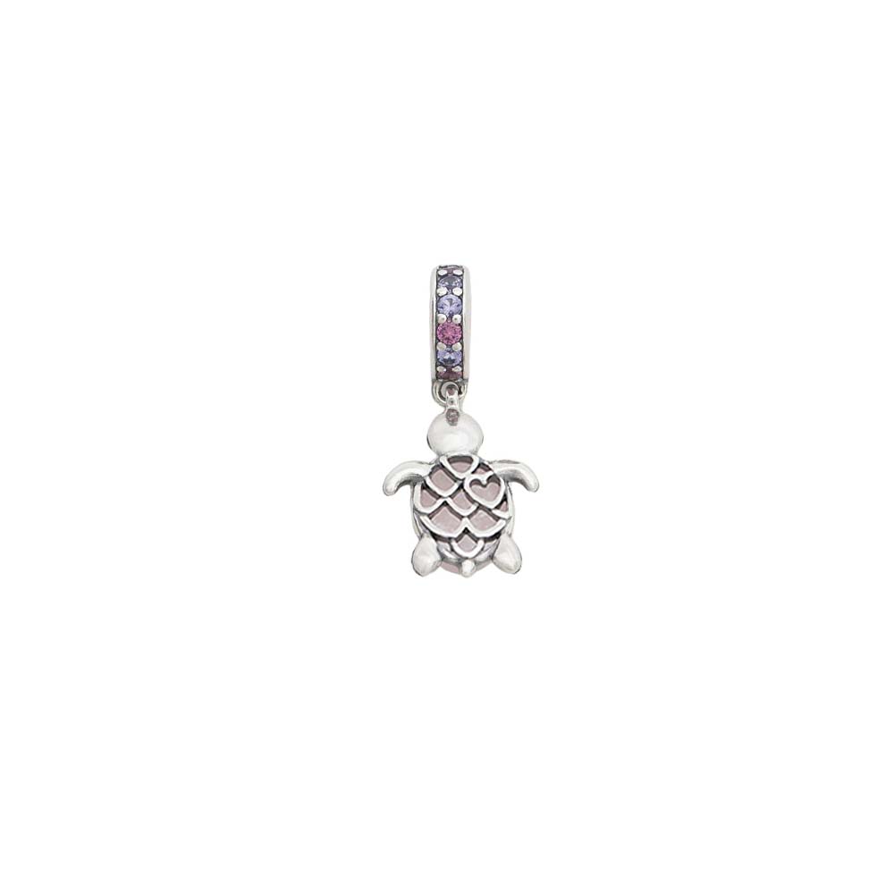 【並行輸入品】パンドラ PANDORA Moments Murano Glass Pink Sea Turtle Dangle Charm チャーム 798939c02 レディース ピンクの画像