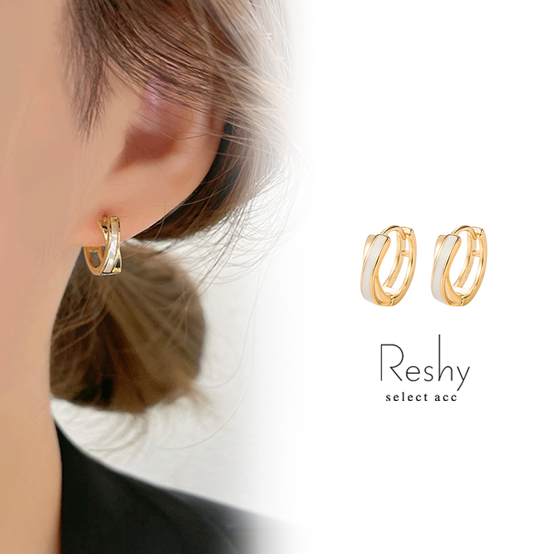 ピアス 金属アレルギー対応 レディース クロスフープ 14kコーティング