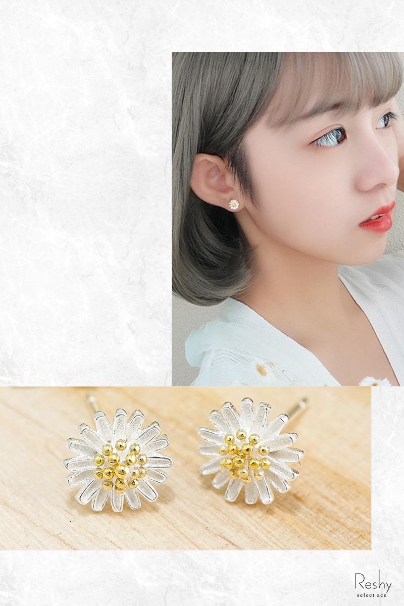 ◆Alex Monroe デイジー ピアス シルバー◆花 フラワー ◇Alex Monroe デイジー ピアス シルバー◇花 フラワー