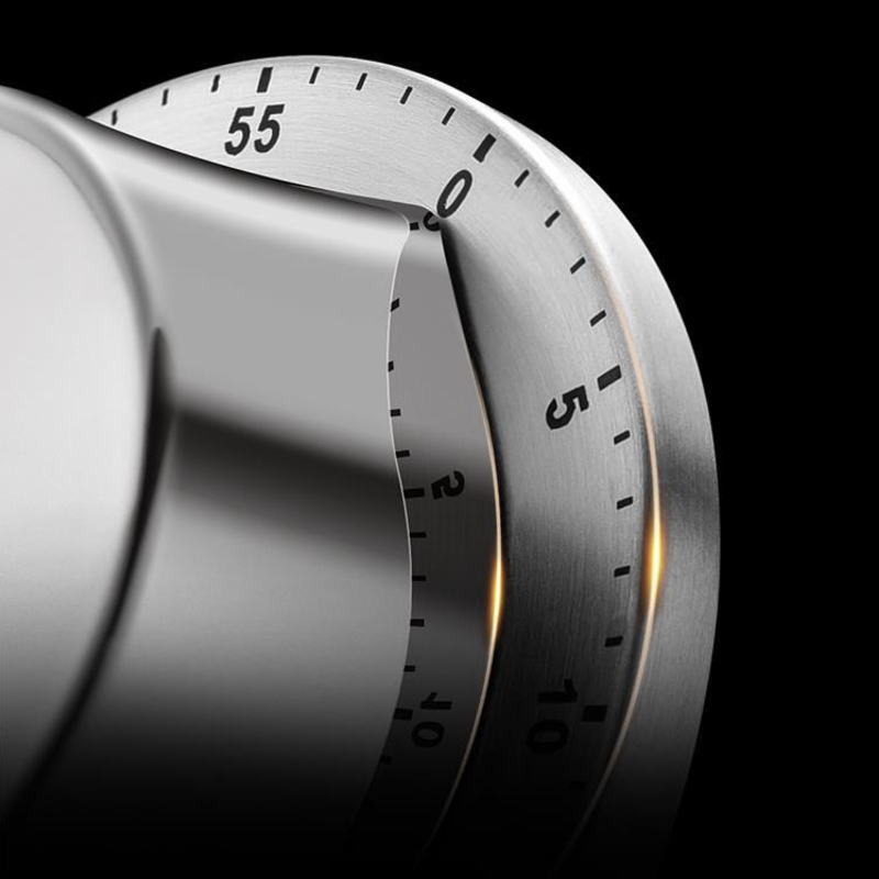 キッチンタイマー アナログ 電池不要 マグネット おしゃれ 蝶理