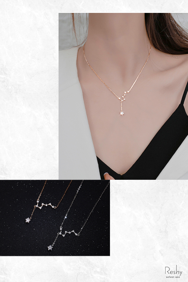ネックレス ペンダント レディース 北斗七星 ラインストーン キラキラ