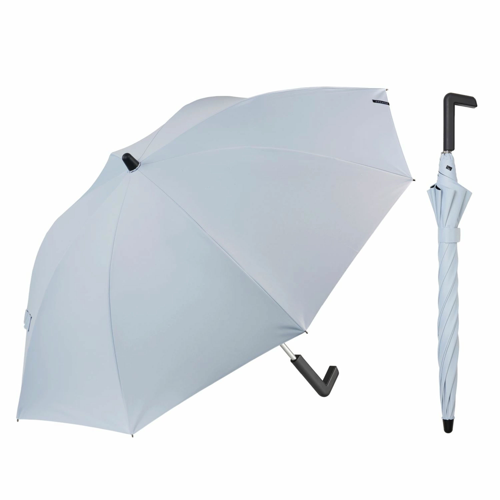 COKAGE+ ACTIVE 耐風 55cm アイスグレー (限定カラー) 日傘｜完全遮光・耐風・サマーシールドⅡ採用｜COKAGE+ ACTIVE 耐風
