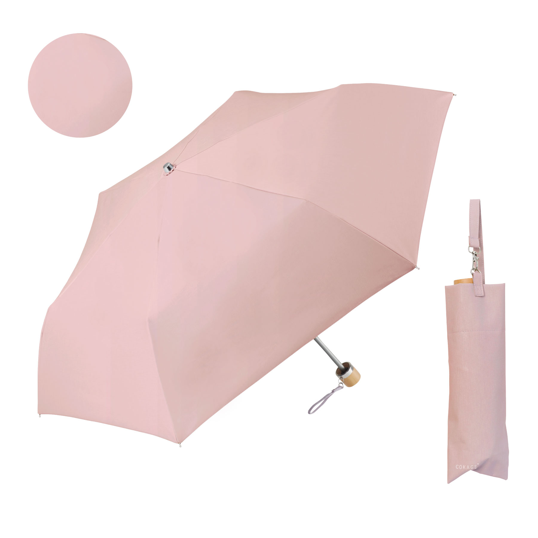 Waterfront 公式 -40℃の遮熱効果 COKAGE+ 日傘 折りたたみ 3段 完全遮光 晴雨兼用 100% 遮光 遮熱率61％ 東レ サマーシールド UVカット 軽量 遮熱 撥水の画像