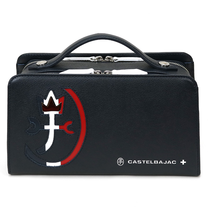 カステルバジャック カルネ Wファスナーレザーバッグ セカンドバッグ CASTELBAJAC カステルバジャック CARNET カルネ セカンドバッグ