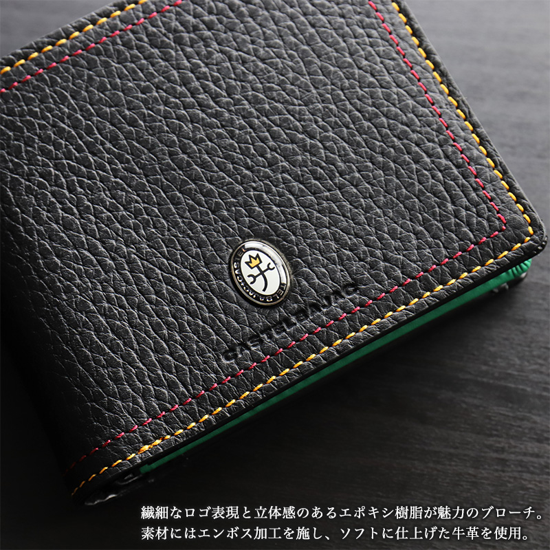 カステルバジャック スレッド 二つ折り財布 036623 コン CASTELBAJAC - カステルバジャック スレッド 二つ折り財布
