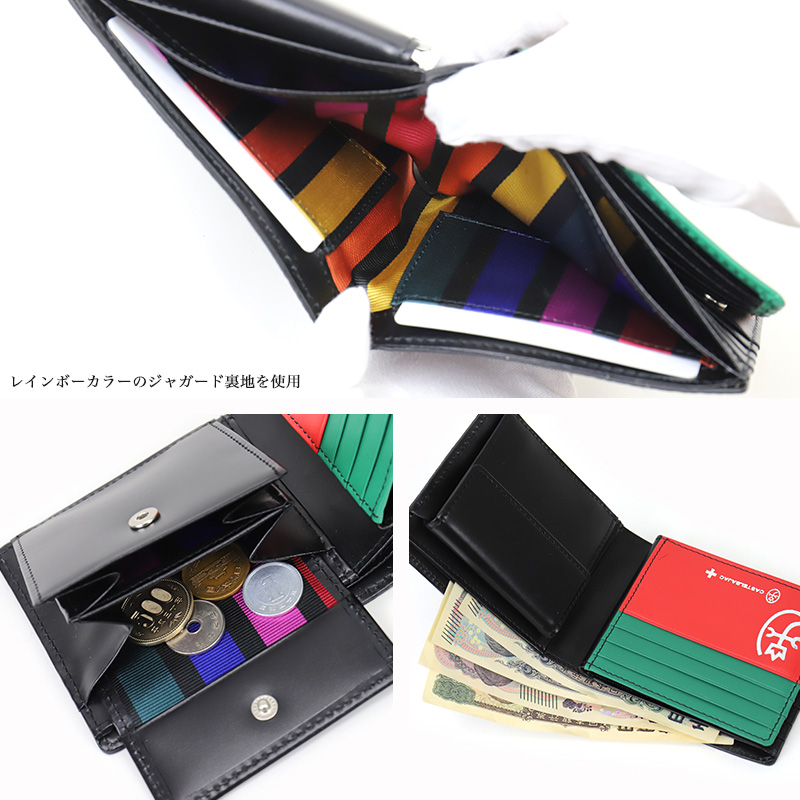 カステルバジャック スレッド 二つ折り財布 036623 コン CASTELBAJAC - カステルバジャック スレッド 二つ折り財布