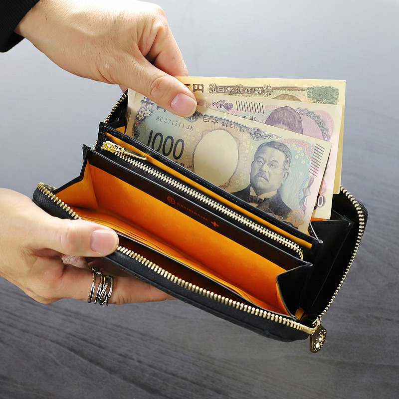【✨未使用✨】CASTELBAJAC 長財布　コメット　牛革　シボ　ゴールド金具 CASTELBAJAC（カステルバジャック） グリッター ラウンドファスナー長