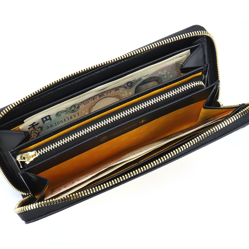 長財布　コメット　牛革　シボ　ゴールド金具 【✨未使用✨】CASTELBAJAC CASTELBAJAC（カステルバジャック） ラウンドファスナー長 グリッター 小物