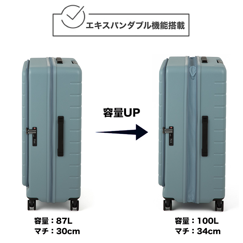 Ace（エース） エスカレラ スーツケース 87L 100L 7泊 8泊 9泊 10泊 4