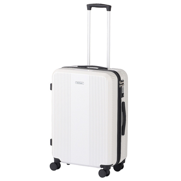 RIMINI （ワールドトラベラー）ホワイトスーツケース 中型 4輪 World Traveler ワールドトラベラー ボトムベイ スーツケース 53L 57cm