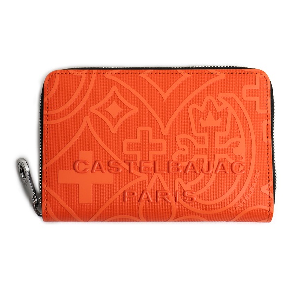 【新品本物】CASTELBAJAC L字ファスナー財布/オレンジ ￥22,000 CASTELBAJAC（カステルバジャック） ミカ小物 二つ折り財布 ラウンド