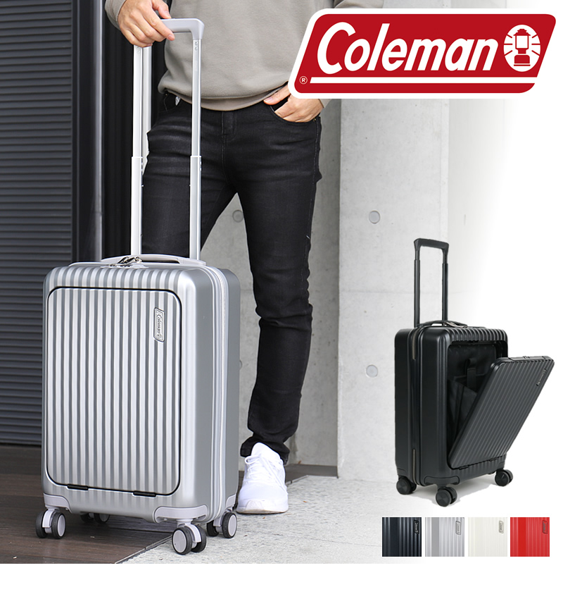 Coleman コールマン スーツケース キャリーケース 30L 1〜2泊 機内持ち込み フロントオープン TSAロック 4輪 48cm 3.4kg  軽量 14-71 メンズ レディース : 14-71 : かばん専門shopウォーターモード - 通販 - Yahoo!ショッピング