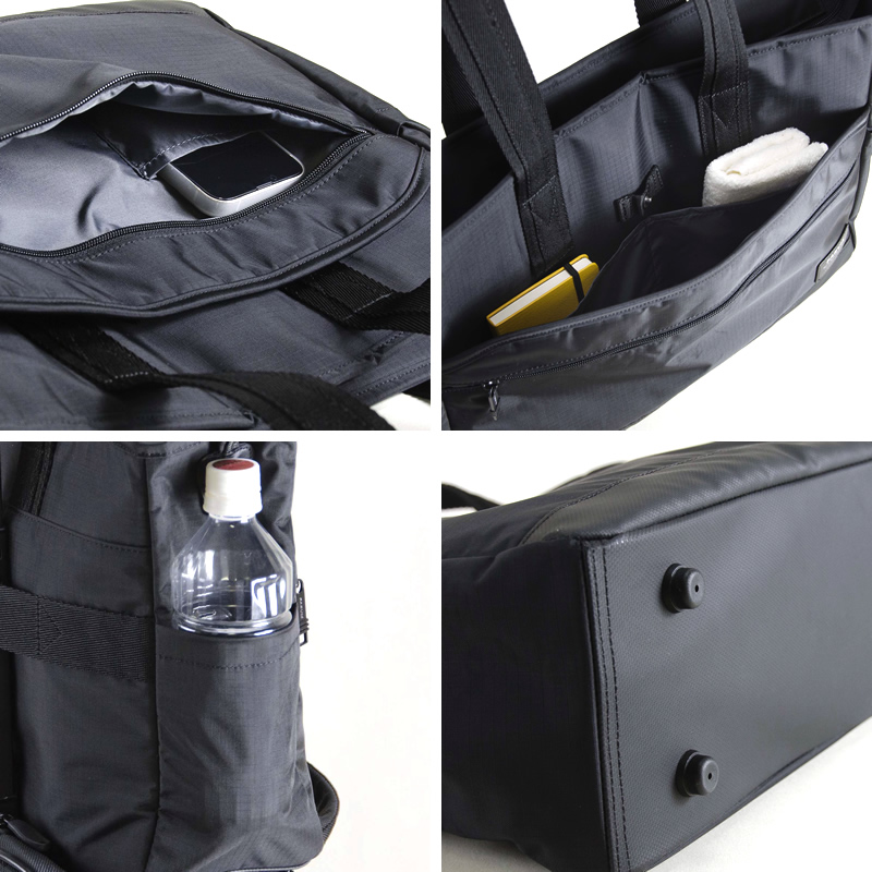 トートバッグ メンズ ファスナー付き ビジネストート 大人 撥水 軽量