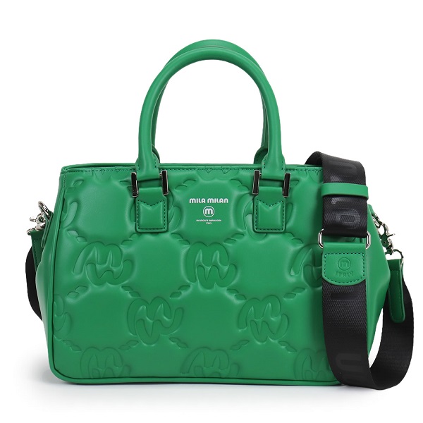ミラ・ミラン バッグ トートバッグ ショルダーバッグ 2WAY mila milan カリーナ ドライビングトートバッグ 263501 メンズ レディース 黒 白 緑 ポイント10倍 送料無料 誕生日プレゼント ギフト ラッピング無料 【正規代理店】 mila milan（ミラ・ミラン） バッグ トートバッグ メンズ レディース