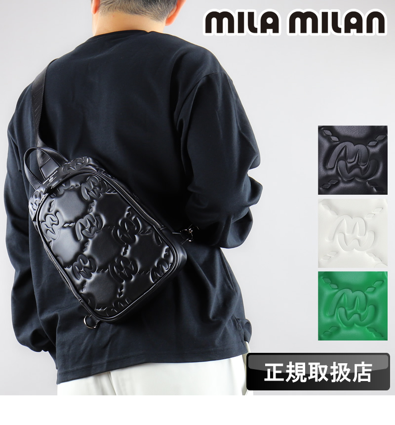 黒ミラ・ミラン ショルダーバッグ mila milan mila milan（ミラ・ミラン） バッグ ボディバッグ メンズ レディース