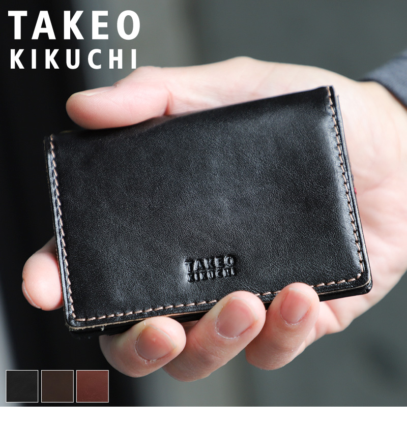 TAKEO KIKUCHI レザー カードケース TAKEO KIKUCHI（タケオキクチ） AREA エリア パスケース 定期入れ