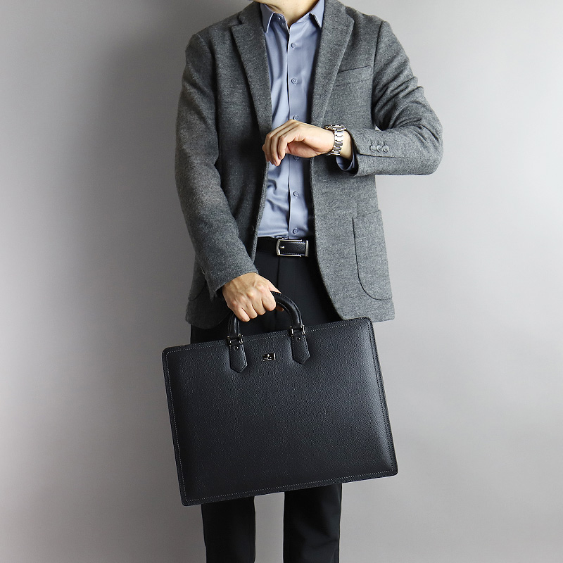 LANVIN COLLECTION ランバンコレクション マクシム ビジネスバッグ ブリーフケース B4 A4 2WAY 牛革 本革 レザー 軽量 日本製 280522 三方開き メンズ 正規品の画像
