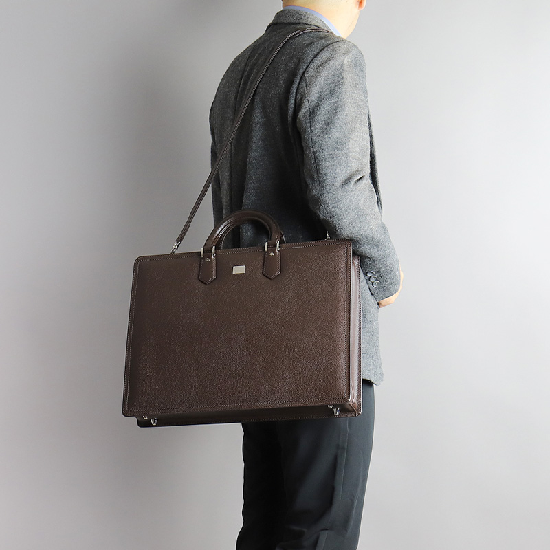 LANVIN COLLECTION ランバンコレクション マクシム ビジネスバッグ ブリーフケース B4 A4 2WAY 牛革 本革 レザー 軽量 日本製 280522 三方開き メンズ 正規品の画像