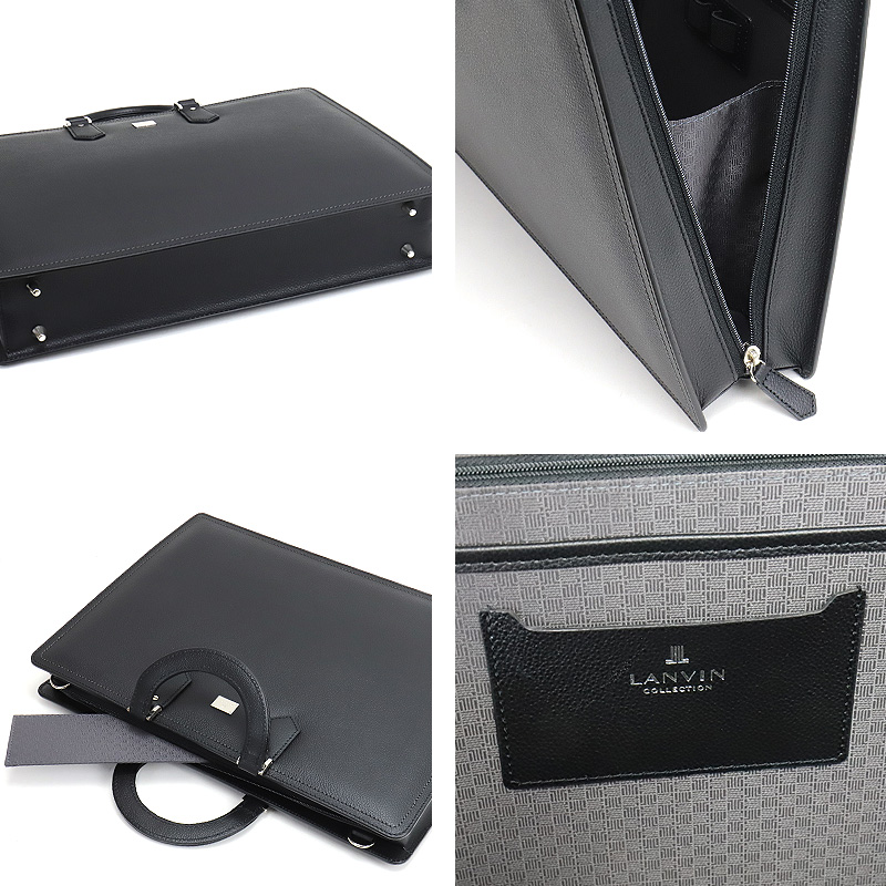 LANVIN COLLECTION ランバンコレクション マクシム ビジネスバッグ ブリーフケース B4 A4 2WAY 牛革 本革 レザー 軽量 日本製 280522 三方開き メンズ 正規品の画像