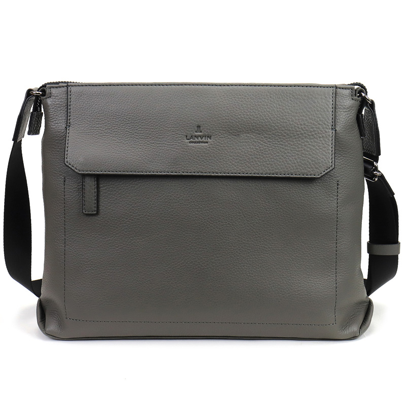 LANVIN COLLECTION ランバンコレクション カンヌ ショルダーバッグ 斜め掛けバッグ 肩掛け 285113 A4 軽量 牛革 本革 撥水 軽量 レザー メンズ 正規品の画像