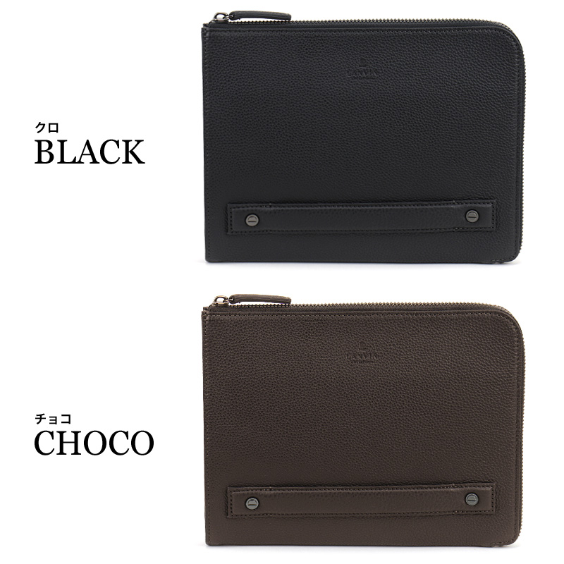 LANVIN COLLECTION ランバンコレクション ルーヴル クラッチバッグ セカンドバッグ 288221 A5 軽量 牛革 本革 レザー 通勤 ビジネス 冠婚葬祭 日本製 メンズの画像