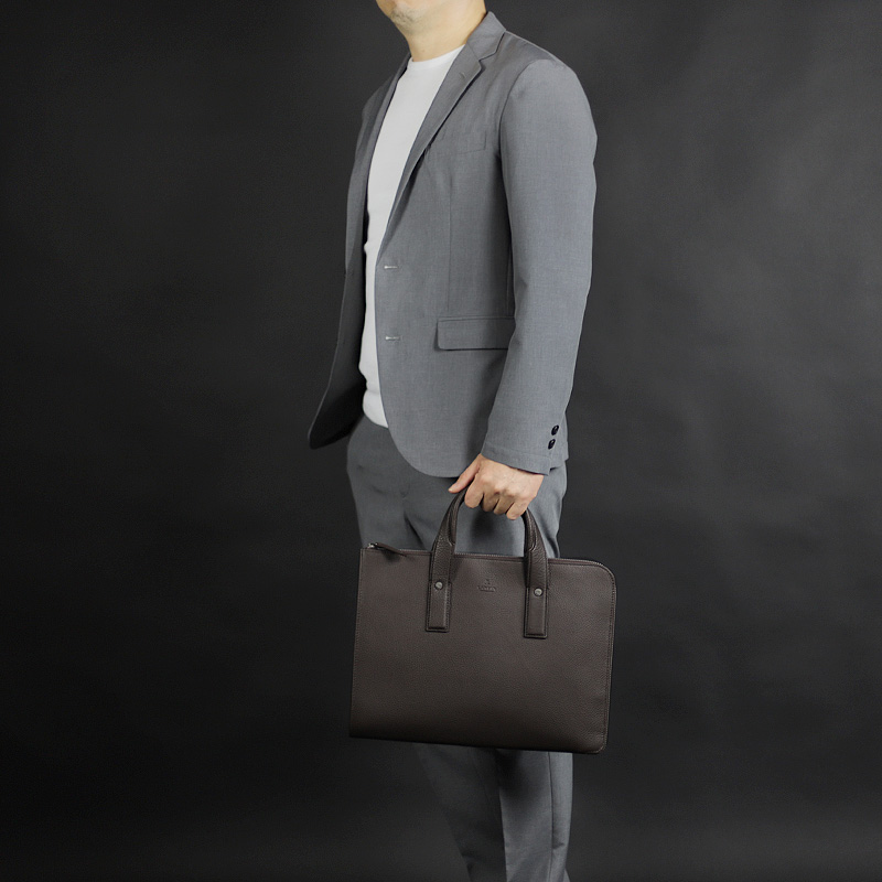 LANVIN COLLECTION ランバンコレクション ルーヴル ビジネスバッグ ブリーフケース 288521 A4 牛革 本革 レザー 軽量 薄マチ 日本製 メンズの画像