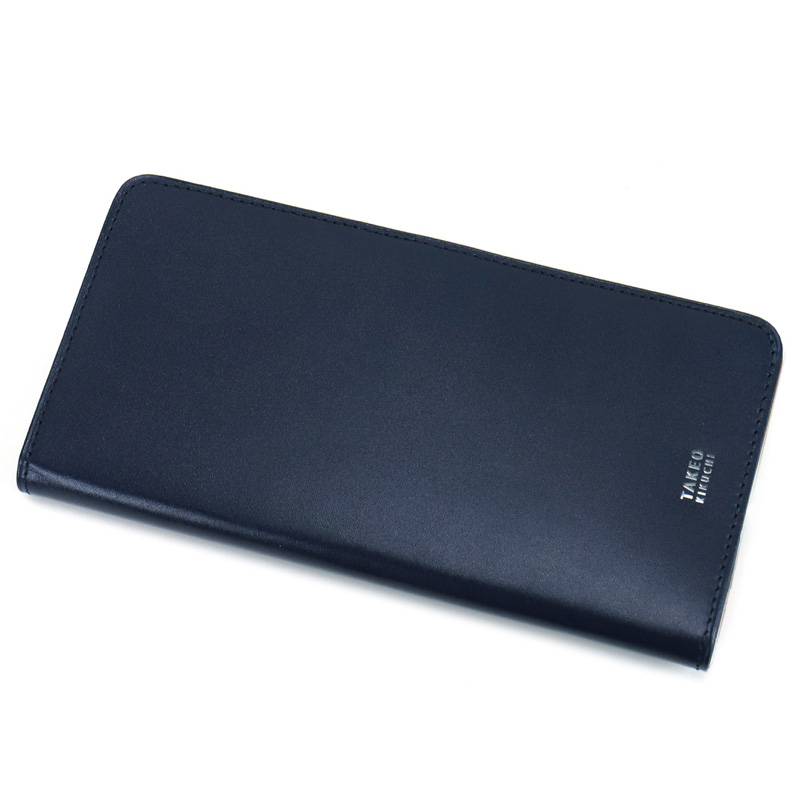 TAKEO KIKUCHI ネイビー レザー長財布 TAKEO KIKUCHI（タケオキクチ） L字ファスナー長財布 クウォーター小物