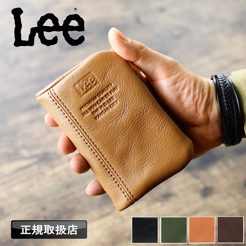 Lee（リー） 財布 二つ折り 小銭入れ メンズ 牛革 レザー セミ長財布