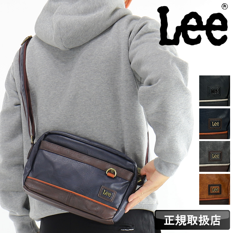 Lee（リー） ショルダーバッグ メンズ 斜めがけ 小さめ ヨコ型