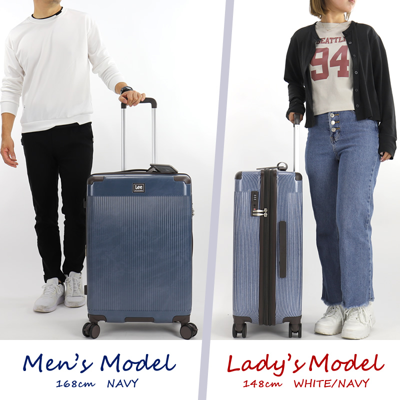 【商品レビュー記入で+5%】スーツケース Mサイズ 拡張型 軽量 拡張 かわいい おしゃれ デニム Lee リー キャリーケース キャリーバッグ 旅行 トラベル 3泊 4泊 5泊 ストッパー付き キャスターロック メンズ レディース 修学旅行 女子高生  TSAロック 320-9071 Lee（リー） スーツケース Mサイズ 拡張 軽量 拡張 かわいい おしゃれ