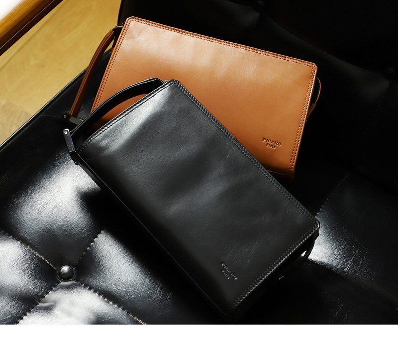 FIGARO フィガロ クラールシリーズ クラッチバッグ 斜め掛けバッグ 牛革 本革 レザー クラッチバッグ