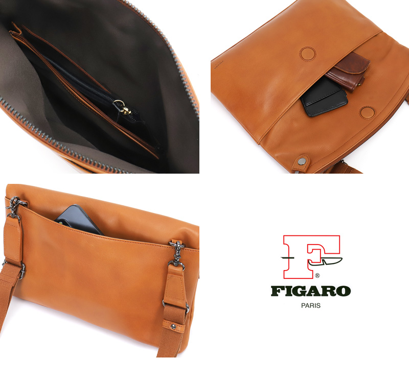 FIGARO フィガロ クラールシリーズ クラッチショルダー 斜め掛けバッグ 牛革 本革 レザー クラッチバッグ ショルダーバッグ