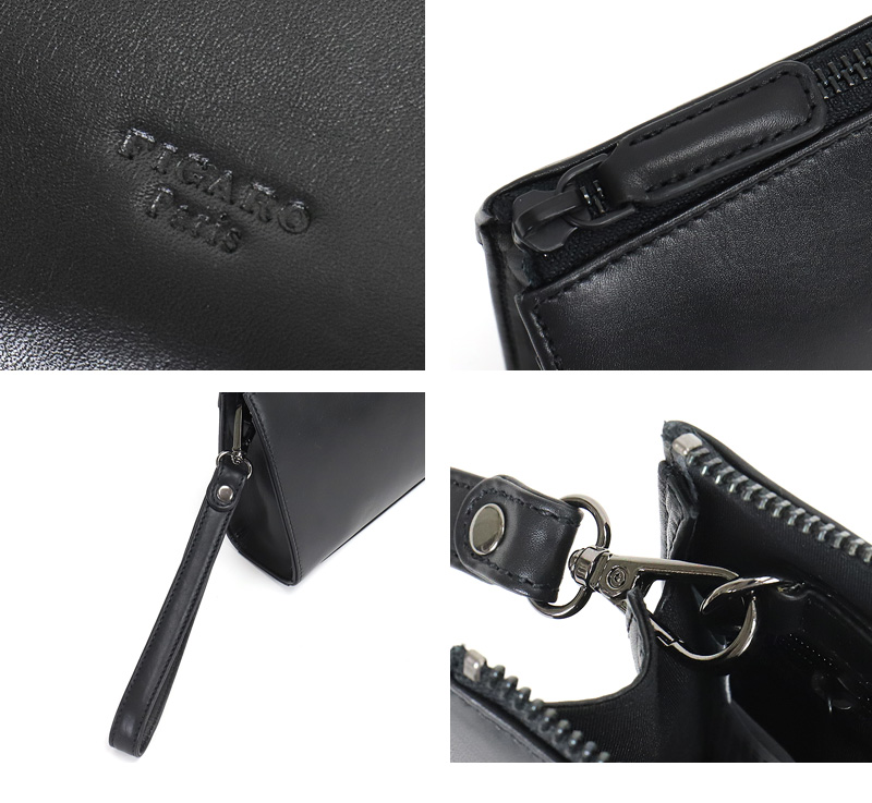 FIGARO フィガロ クラールシリーズ クラッチバッグ 斜め掛けバッグ 牛革 本革 レザー クラッチバッグ