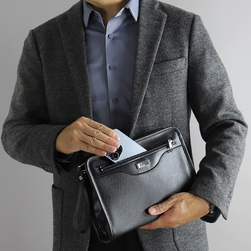 【商品レビューで+5%】フィガロ バッグ クラッチバッグ メンズ ブランド FIGARO ベーシック 38584 セカンドバッグ メンズポーチ A5 大きめ 合皮 合成皮革 軽量 普段使い 通勤 ビジネス 旅行 トラベル レジャー 冠婚葬祭 結婚式 レディース カジュアル オシャレ 人気 FIGARO Paris（フィガロ パリ） FIGARO フィガロ ベーシック クラッチ