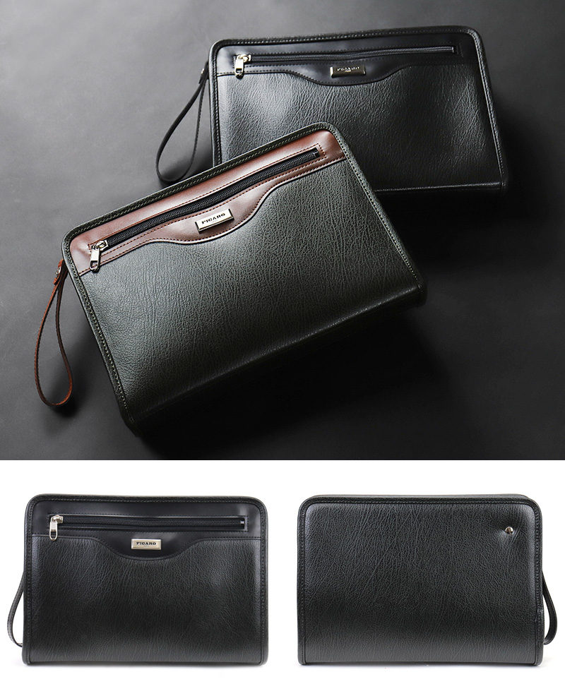 FIGARO フィガロ ベーシックシリーズ クラッチバッグ セカンドバッグ 牛革 本革 レザー 38584