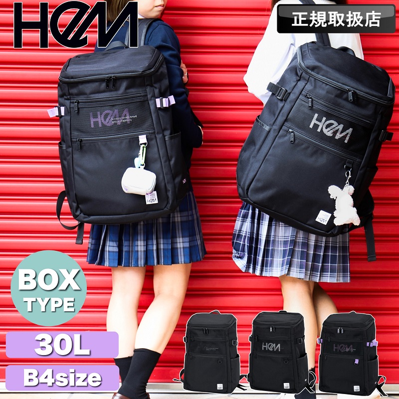 HeM（ヘム） リュック レディース メンズ ボックスリュック レイ 通学
