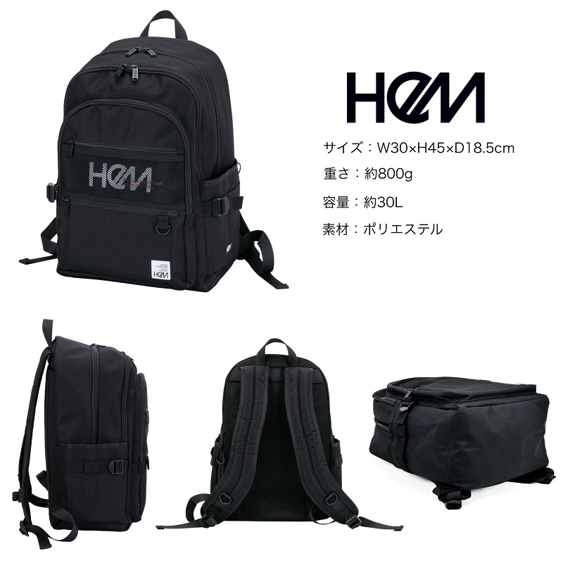 HeM（ヘム） リュック レディース メンズ HeM 2層式 リュックサック