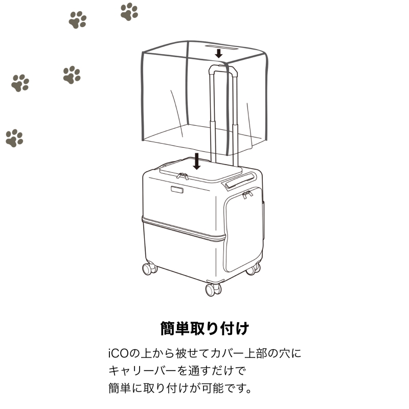 PETiCO ペチコ ペットキャリー用レインカバー レインカバー ペット