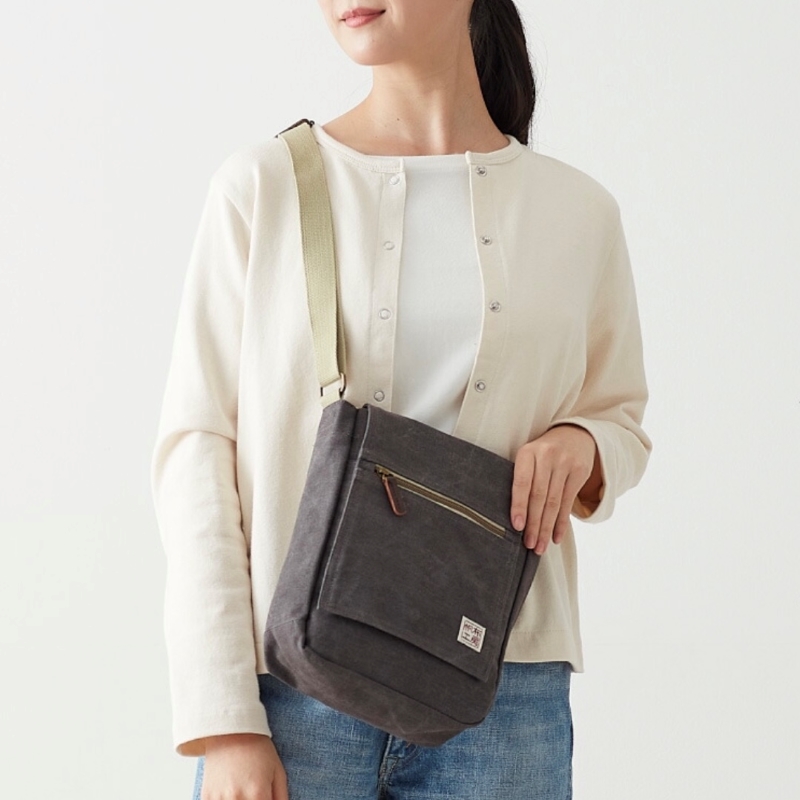 帆布のショルダーバッグ(フラップ付き) 帆布工房 はんぷこうぼう FLAPSHOULDER ショルダーバッグ かぶせ
