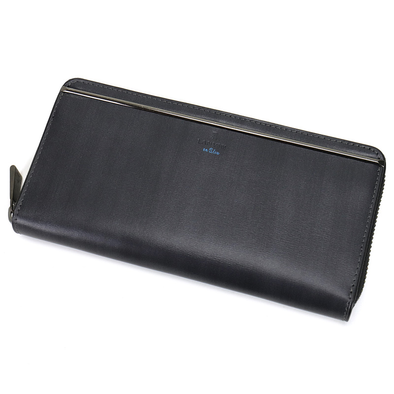 LANVIN en Bleu 長財布 ブラック LANVIN en Bleu ランバンオンブルー ラウンドファスナー長財布