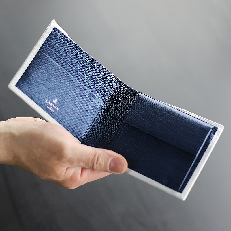 LANVIN　プレート LANVIN en Bleu 限定品 ランバンオンブルー ラウンドファスナー長財布