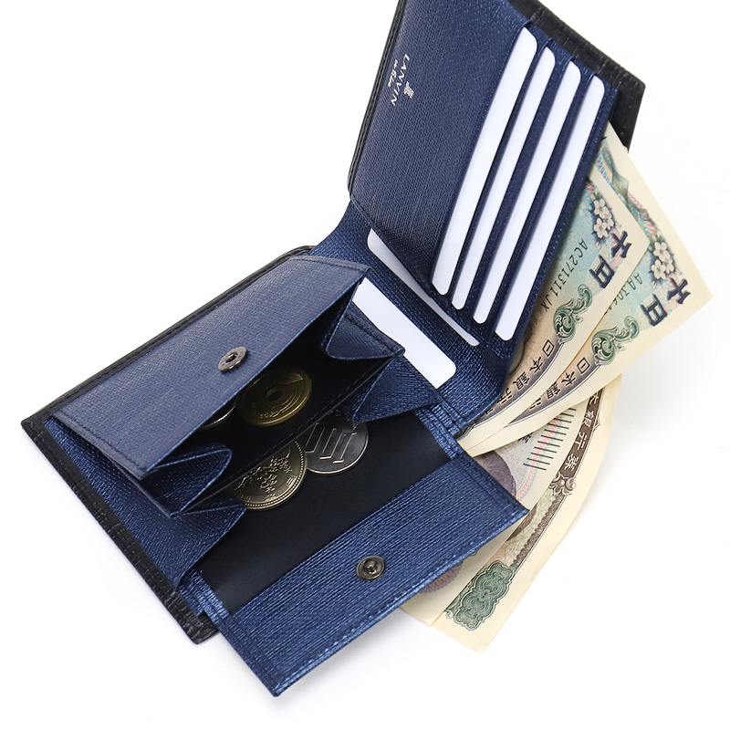 LANVIN　プレート LANVIN en Bleu 限定品 ランバンオンブルー ラウンドファスナー長財布