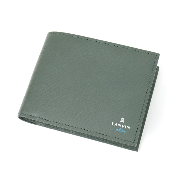 LANVIN 二つ折り財布 ダークグリーン、ブルー　値下げ中 LANVIN 二つ折り財布 ダークグリーン、ブルー 値下げ中 LANVIN 二