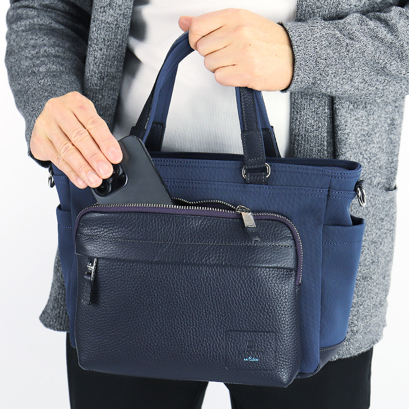 LANVIN en Bleu ランバンオンブルー ドライビングトートバッグ ピケ
