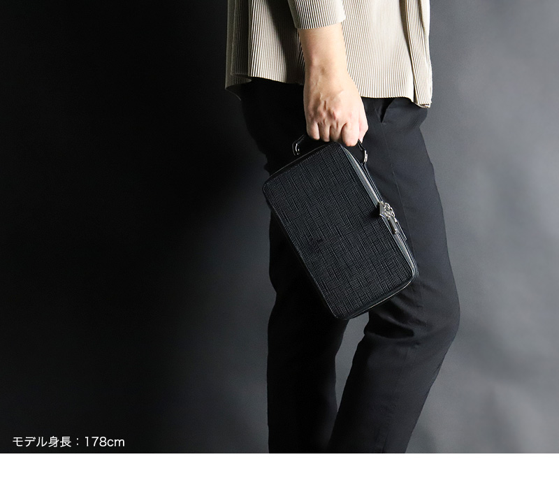 LANVIN en Bleu (ランバンオンブルー) ZEBDA(ゼブダ) セカンドバッグ ダブルファスナー 529212 