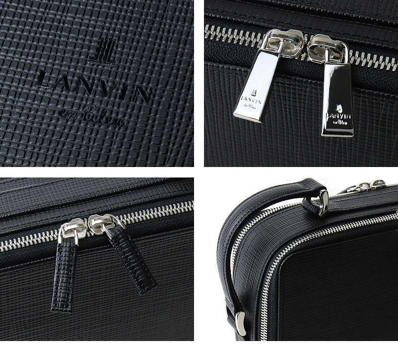 LANVIN en Bleu (ランバンオンブルー) ZEBDA(ゼブダ) セカンドバッグ ダブルファスナー 529212 