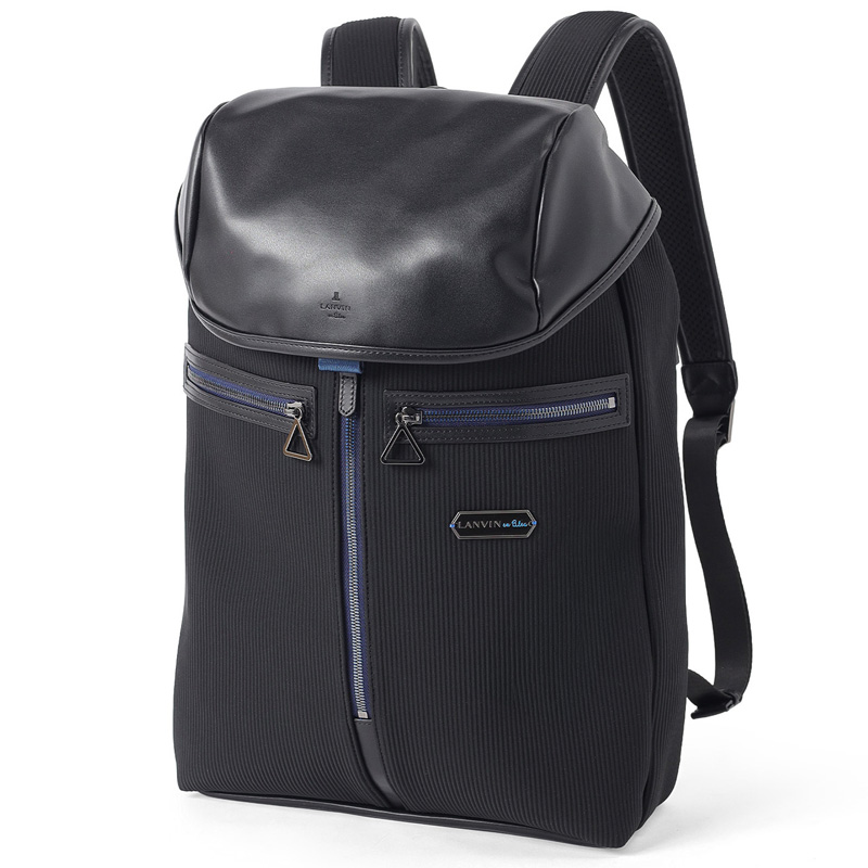 極美品 LANVIN en Bleu 近年モデル アラカルト リュック 黒 金具 LANVIN en Bleu ランバンオンブルー カルトン リュック デイパック