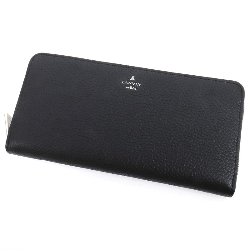 ランバンオンブルー 定価23100円 黒 ラウンドファスナー長財布 LANVIN ランバン LANVIN ランバンオンブルー 財布 長財布 メンズ ブランド