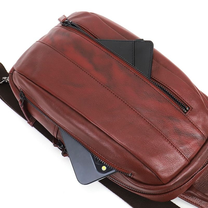 Allegro アレグロ ユッティーナ2 ボディバッグ ワンショルダーバッグ 斜め掛けバッグ A5 牛革 本革 レザー 普段使い ビジネス  旅行 レジャー 軽量 58864 メンズの画像