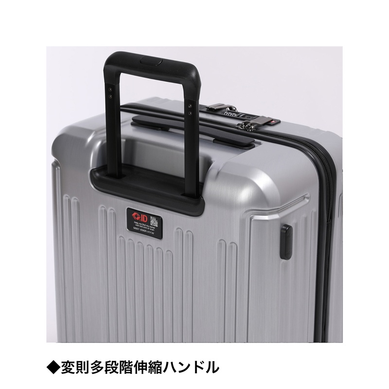 BERMAS（バーマス）のシルバーキャリーバッグです。 BERMAS バーマス スーツケース 57L 4泊 5泊 4泊5日 軽量 Mサイズ